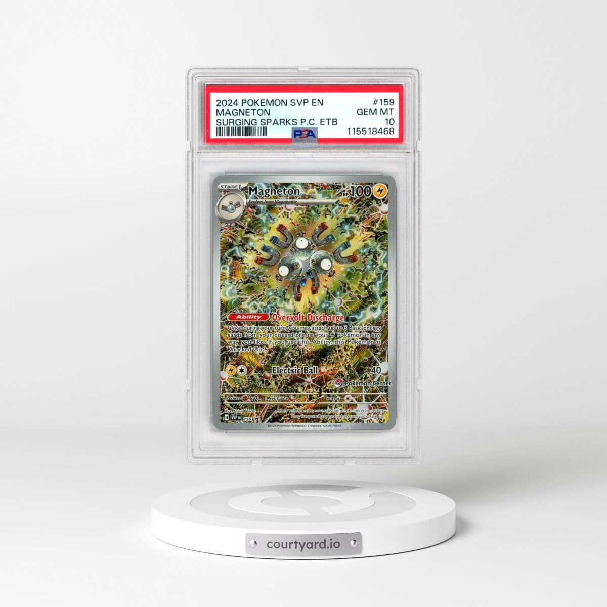 2024 Pokémon Svp EN-SV Black Star Promo #159 Magneton - Surging Sparks Pokemon Center Elite Trainer Box (PSA 10 GEM MINT)