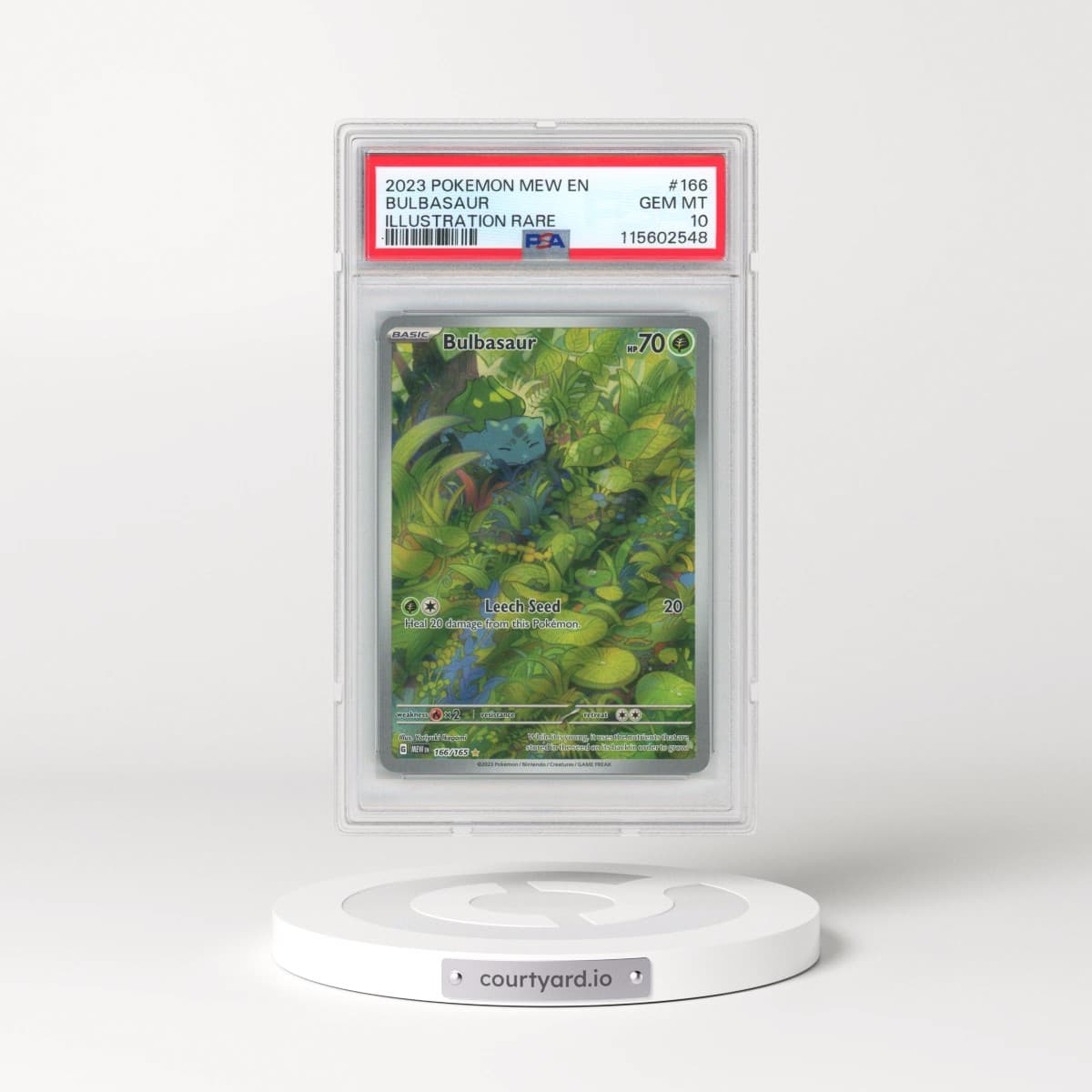 2023 Pokémon Mew EN-151 #166 Bulbasaur - Illustration Rare (PSA 10 GEM MINT)
