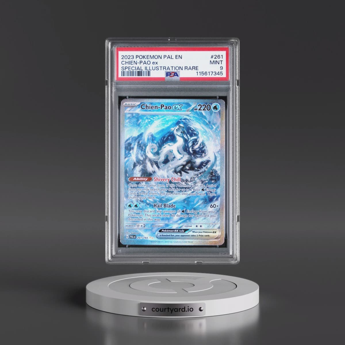 2023 Pokémon Pal EN-Paldea Evolved #261 Chien-Pao EX - Holo Special Illustration Rare (PSA 9 MINT)