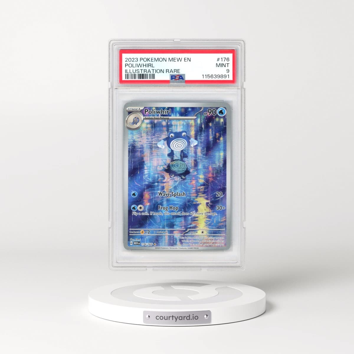 2023 Pokémon Mew EN-151 #176 Poliwhirl - Illustration Rare (PSA 9 MINT)