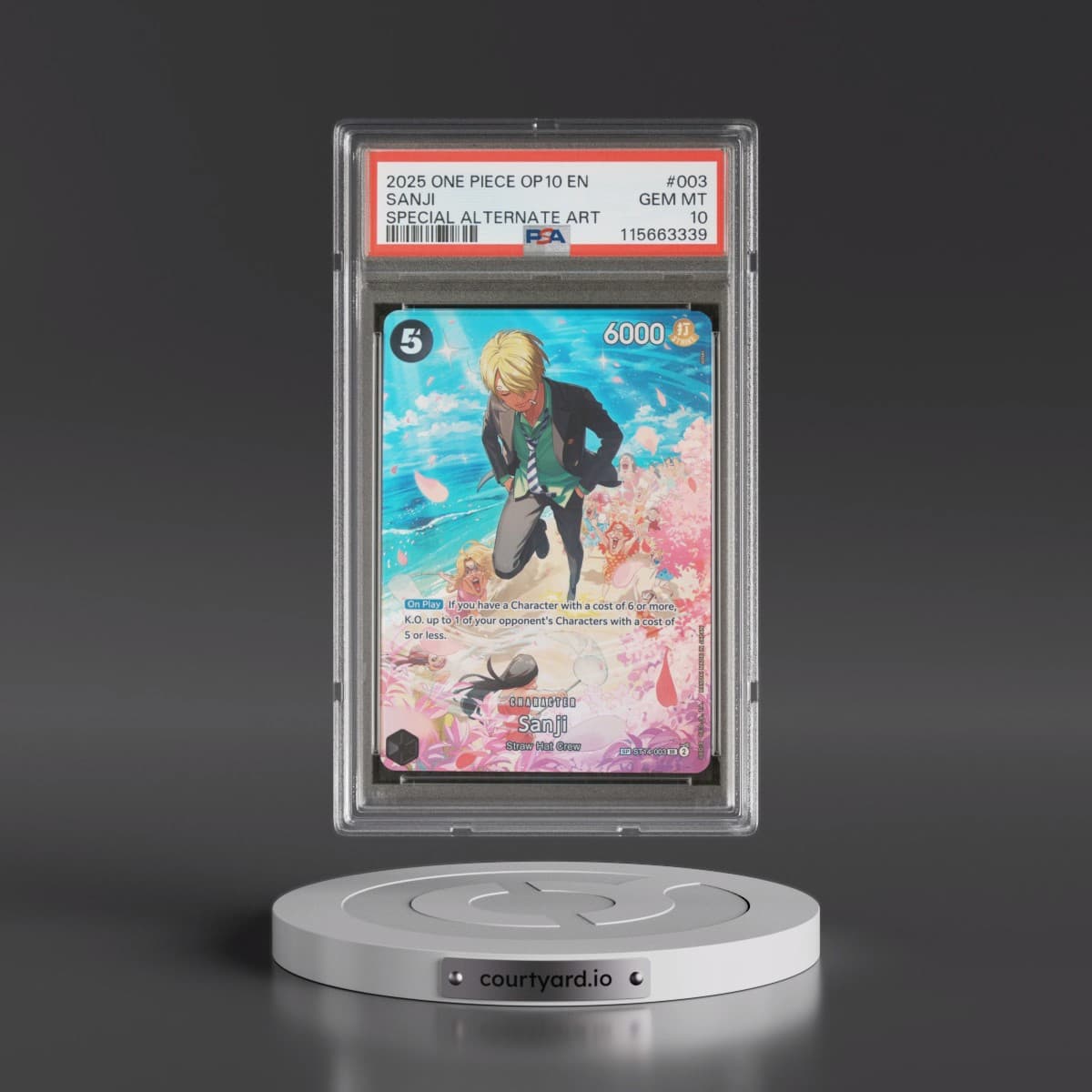 2025 One Piece OP10-Royal Blood #003 Sanji - Special Alternate Art (PSA 10 GEM MINT)