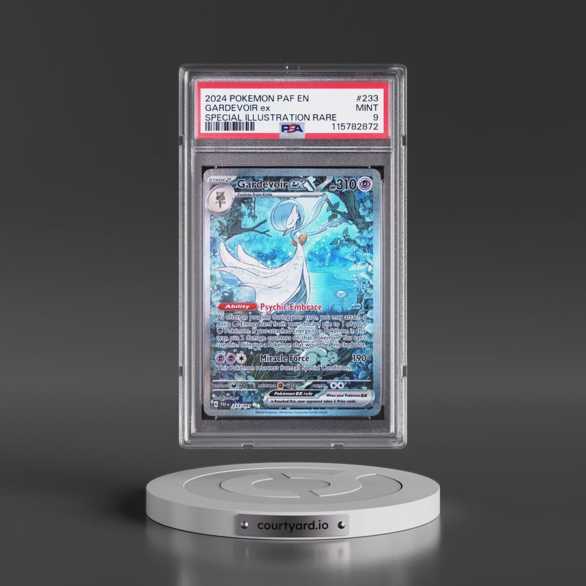 2024 Pokémon Paf EN-Paldean Fates #233 Gardevoir EX - Holo Special Illustration Rare (PSA 9 MINT)
