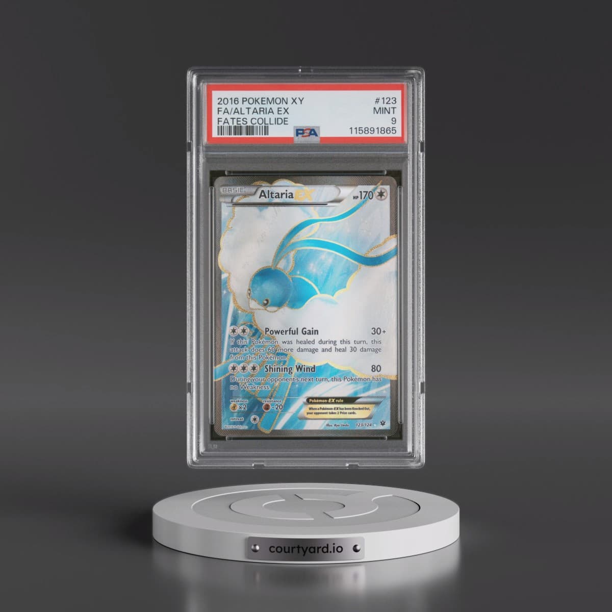 2016 Pokémon XY Fates Collide #123 Altaria EX - Holo Full Art (PSA 9 MINT)