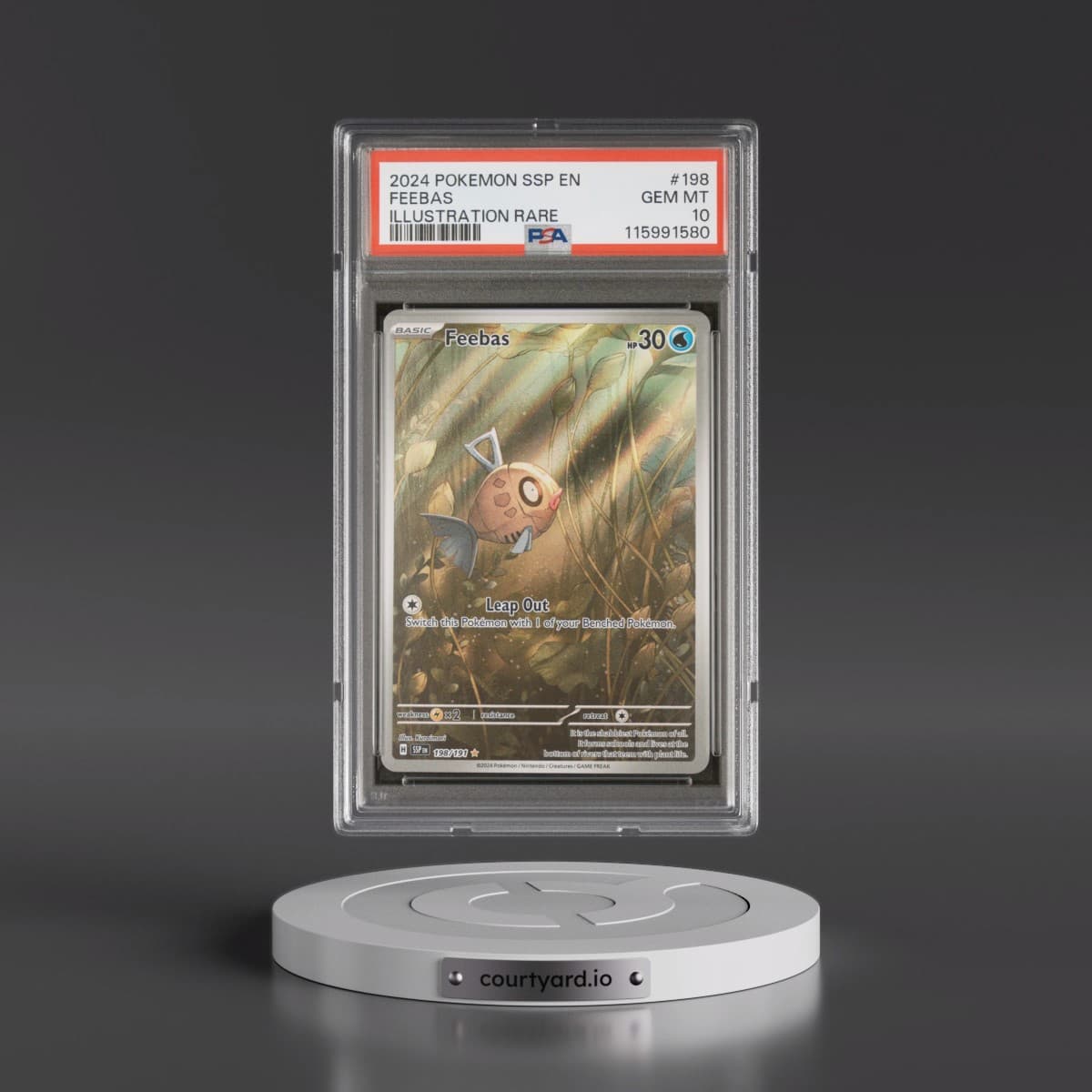 2024 Pokémon Ssp EN-Surging Sparks #198 Feebas - Illustration Rare (PSA 10 GEM MINT)