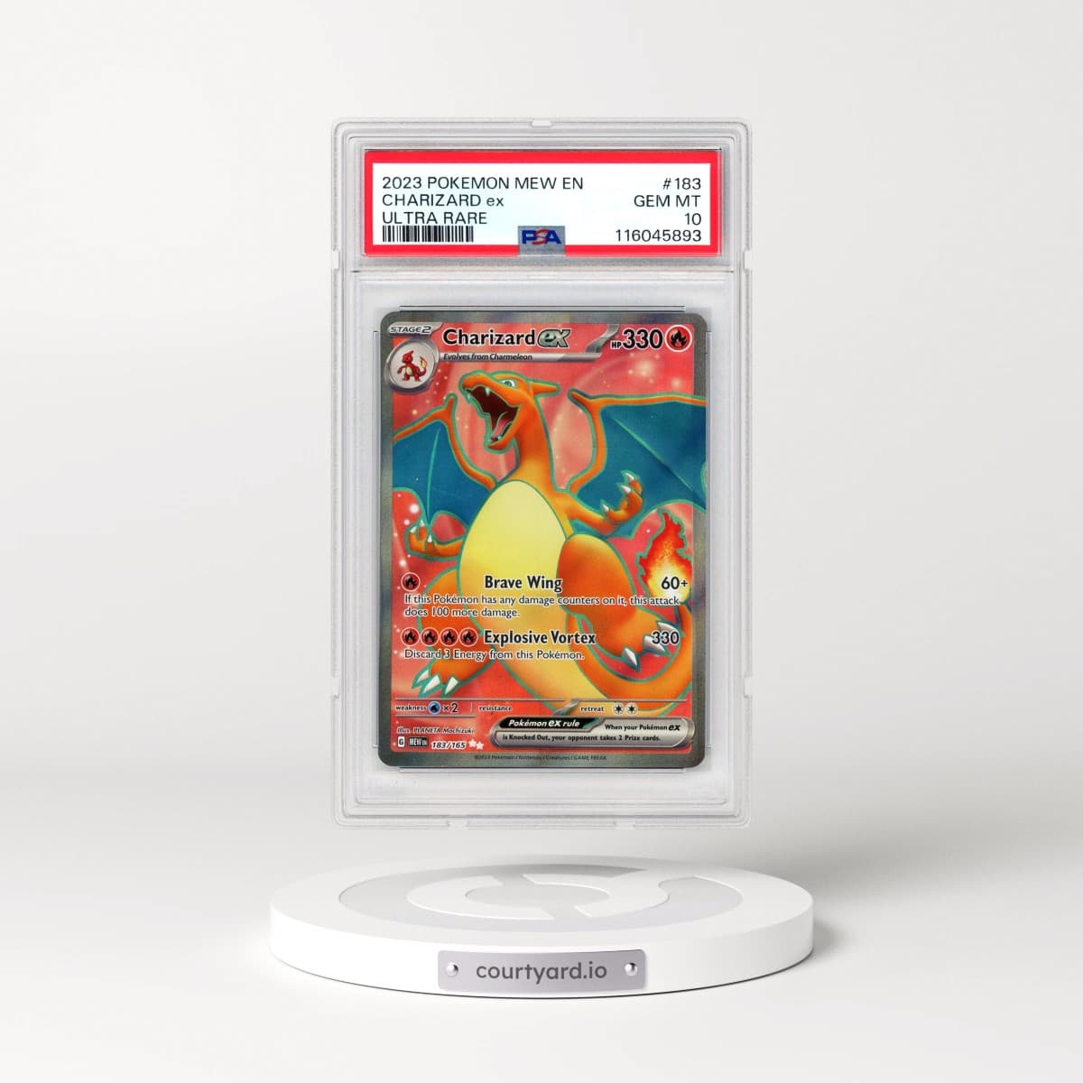 2023 Pokémon Mew EN-151 #183 Charizard EX - Holo Ultra Rare (PSA 10 GEM MINT)
