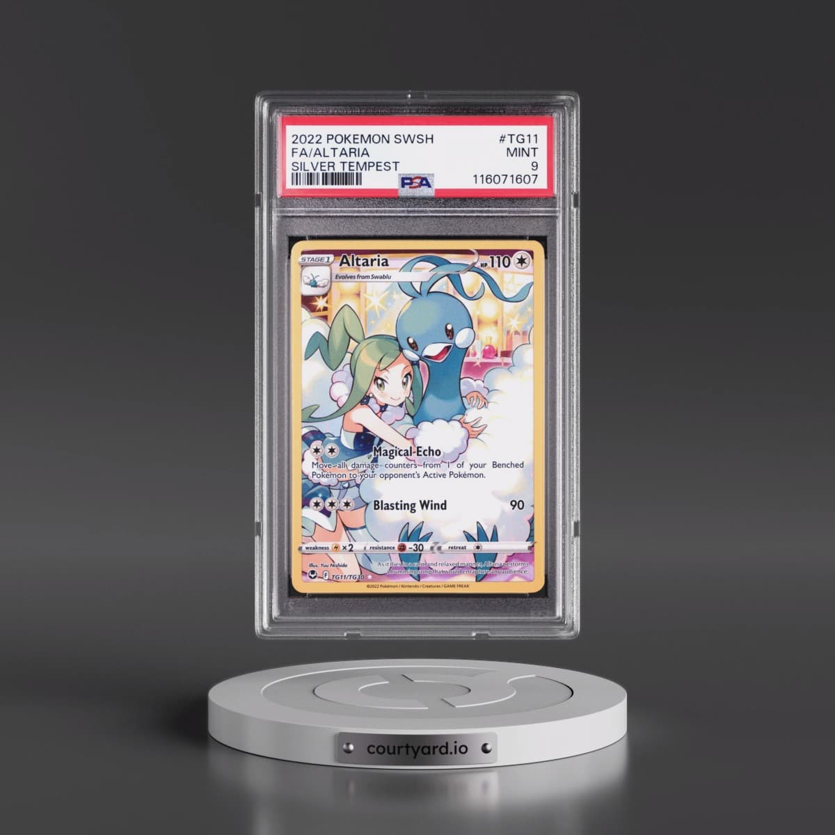 2022 Pokémon Sword & Shield Silver Tempest #TG11 Altaria - Full Art (PSA 9 MINT)