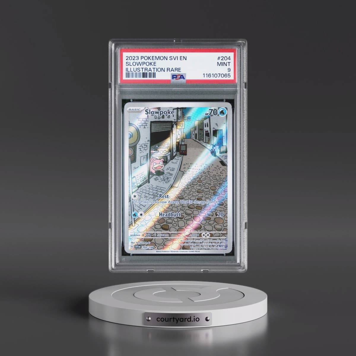 2023 Pokémon Svi EN-Scarlet & Violet #204 Slowpoke - Illustration Rare (PSA 9 MINT)