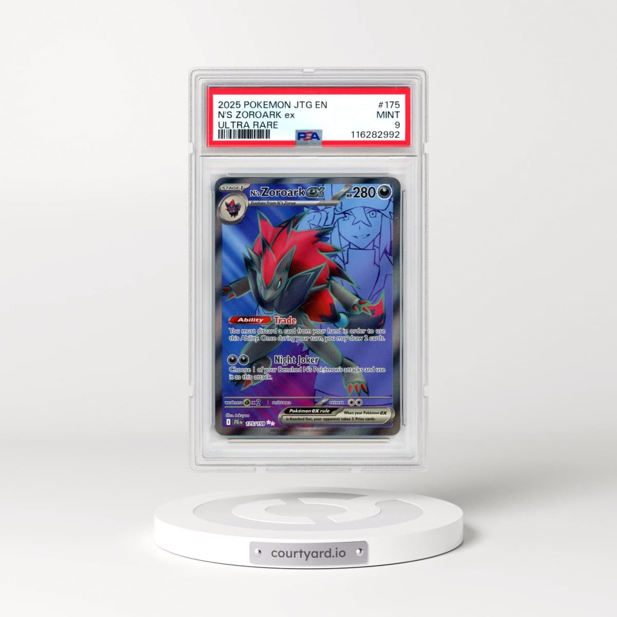 2025 Pokémon Jtg EN-Journey Together #175 N's Zoroark EX - Holo Ultra Rare (PSA 9 MINT)