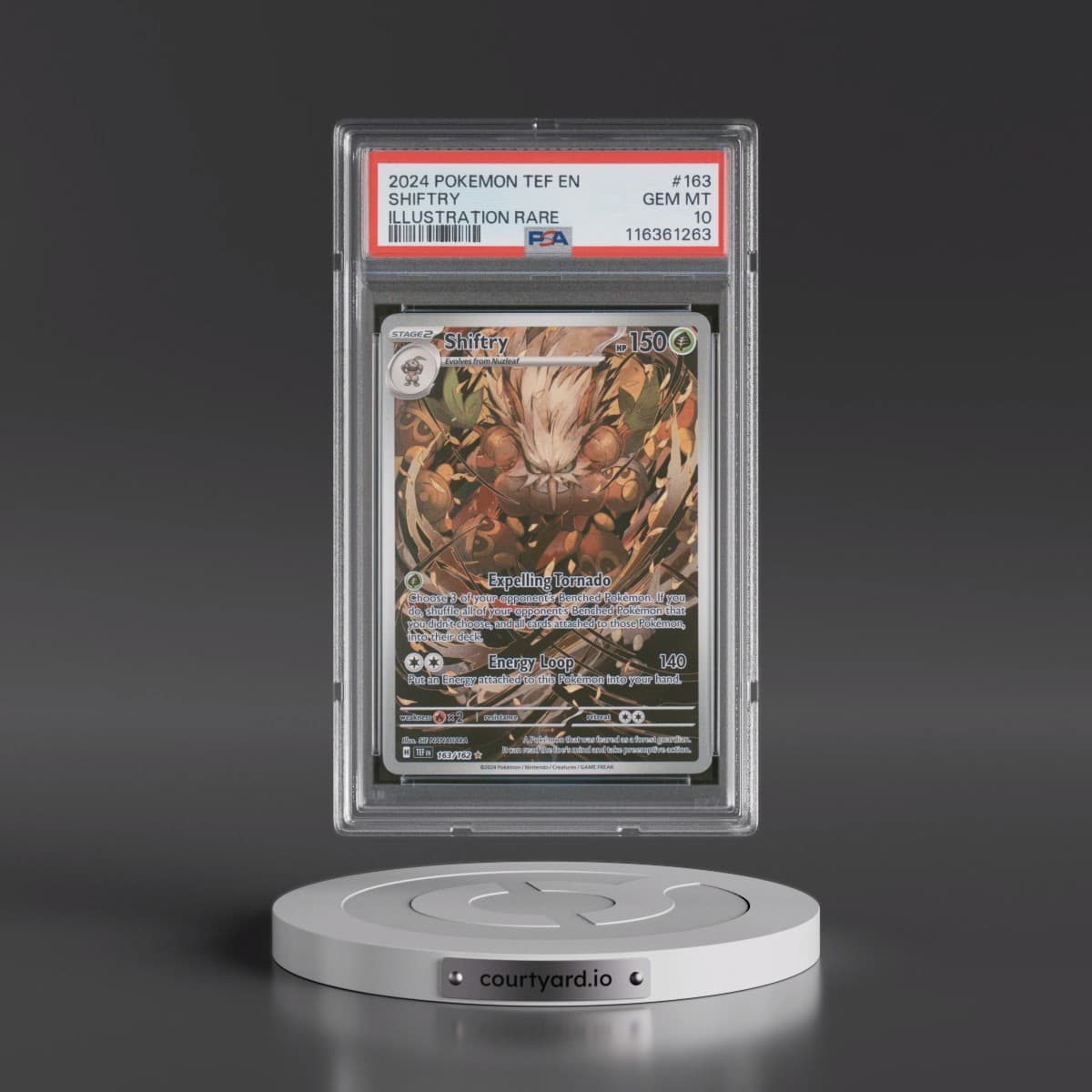 2024 Pokémon Tef EN-Temporal Forces #163 Shiftry - Illustration Rare (PSA 10 GEM MINT)