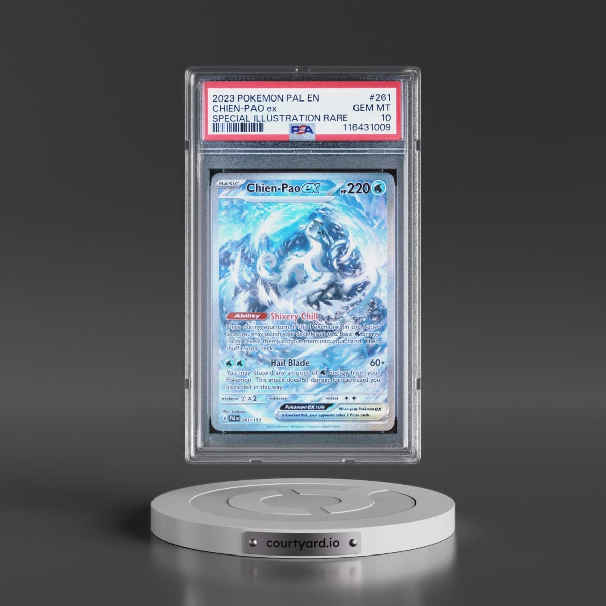 2023 Pokémon Pal EN-Paldea Evolved #261 Chien-Pao EX - Holo Special Illustration Rare (PSA 10 GEM MINT)