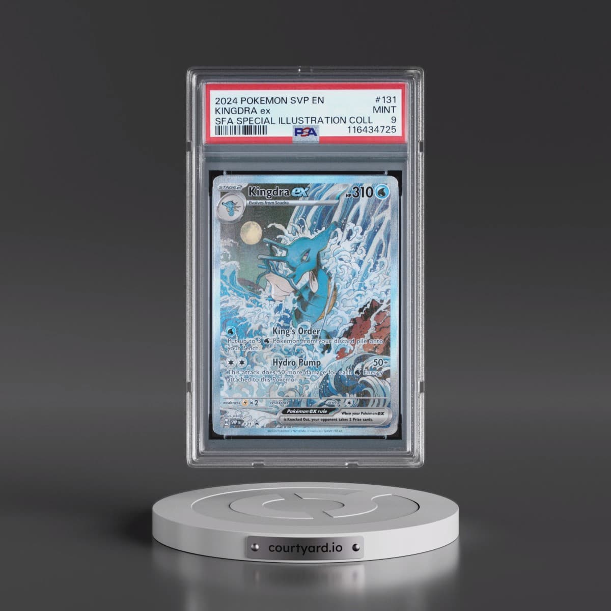 2024 Pokémon Svp EN-SV Black Star Promo #131 Kingdra EX - Holo Shrouded Fable Special Illustration Collection (PSA 9 MINT)