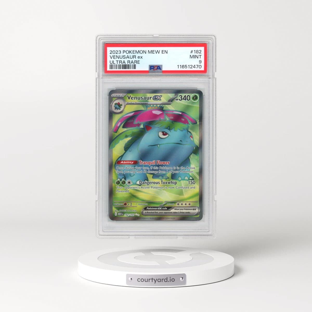 2023 Pokémon Mew EN-151 #182 Venusaur EX - Holo Ultra Rare (PSA 9 MINT)