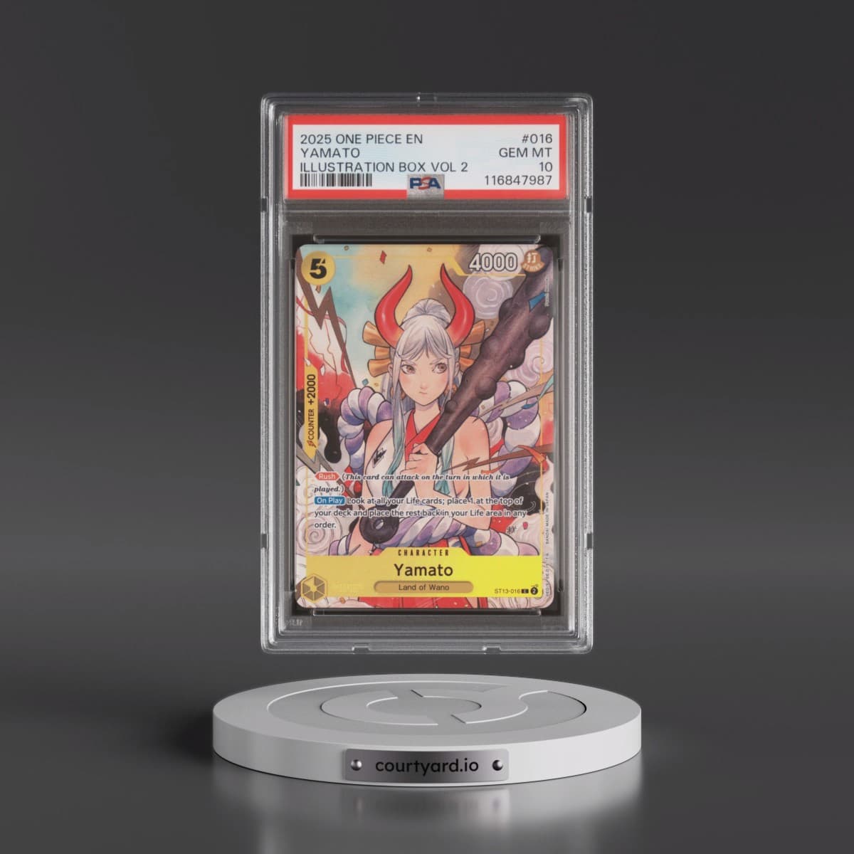2025 One Piece Promos #016 Yamato - Illustration Box Vol 2 (PSA 10 GEM MINT)