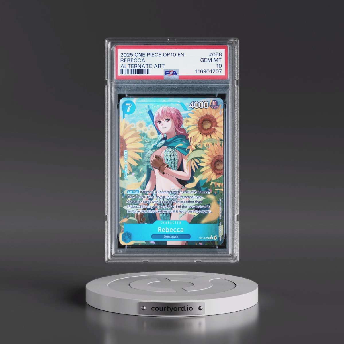 2025 One Piece OP10-Royal Blood #058 Rebecca - Alternate Art (PSA 10 GEM MINT)