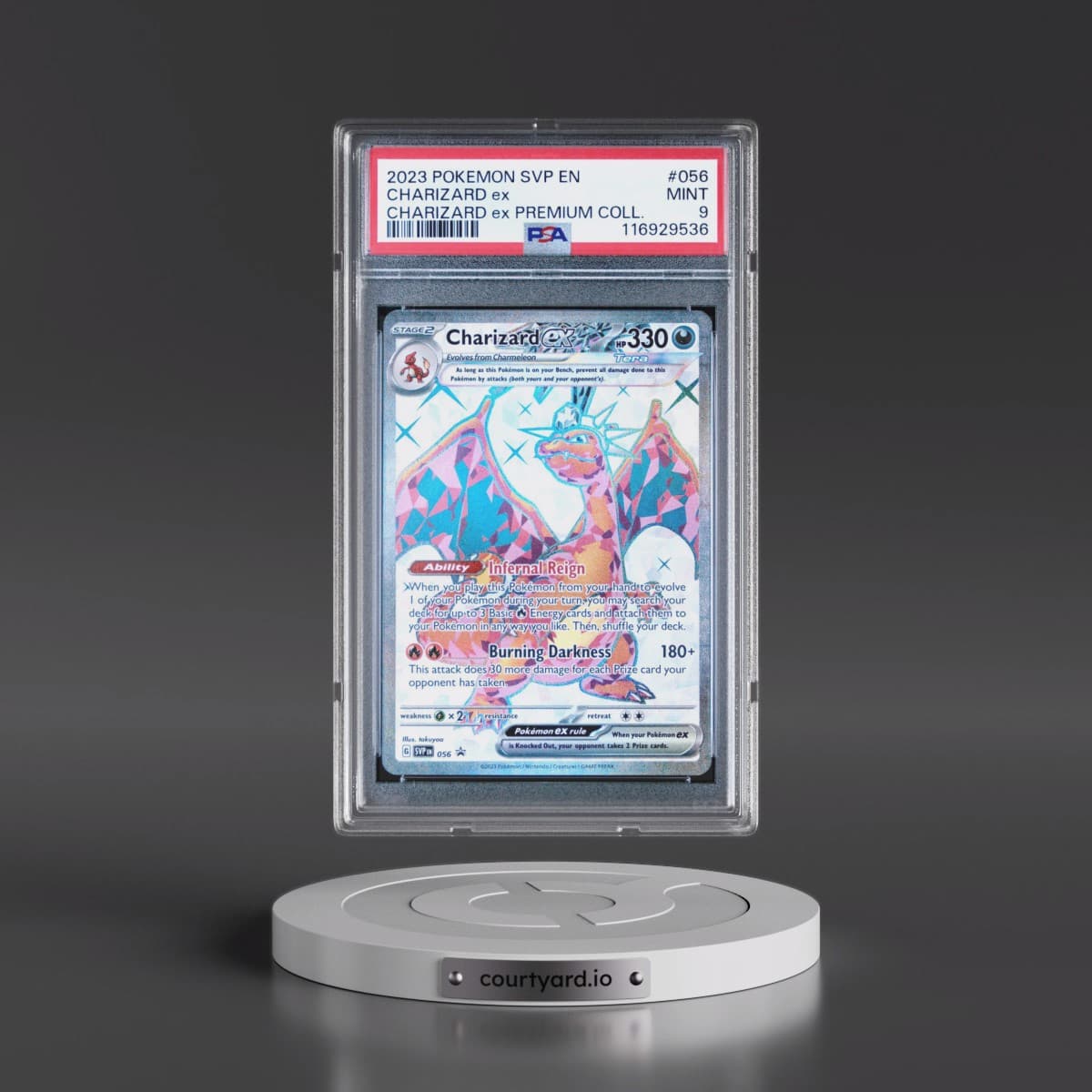 2023 Pokémon Svp EN-SV Black Star Promo #056 Charizard EX - Holo Charizard EX Premium Collection (PSA 9 MINT)