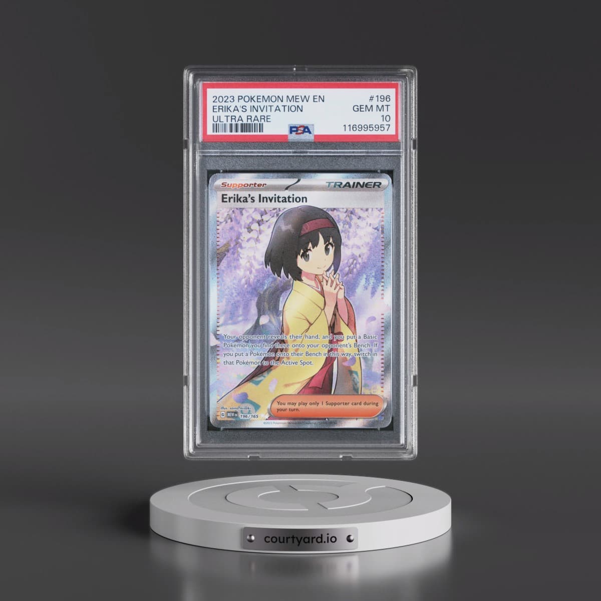 2023 Pokémon Mew EN-151 #196 Erika's Invitation - Ultra Rare (PSA 10 GEM MINT)