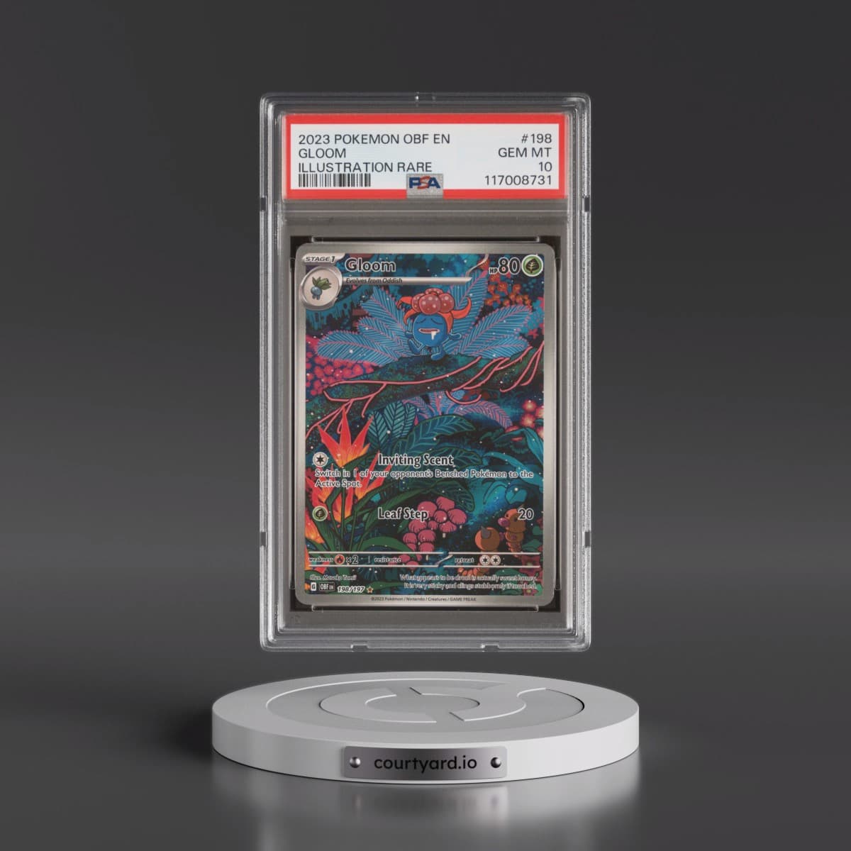 2023 Pokémon Obf EN-Obsidian Flames #198 Gloom - Illustration Rare (PSA 10 GEM MINT)