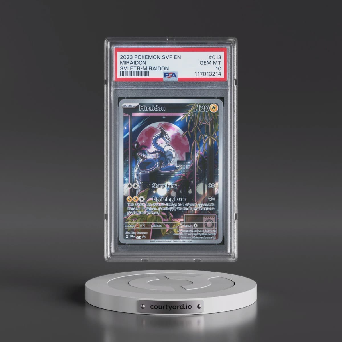 2023 Pokémon Svp EN-SV Black Star Promo #013 Miraidon - Scarlet & Violet Elite Trainer Box-Miraidon (PSA 10 GEM MINT)
