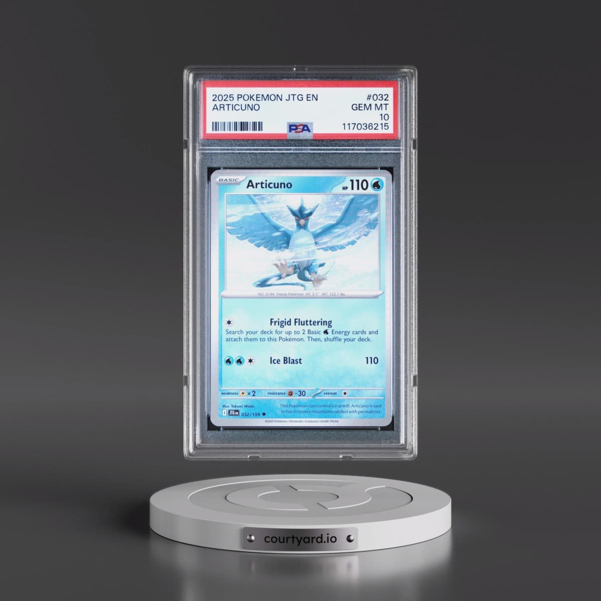 2025 Pokémon Jtg EN-Journey Together #032 Articuno (PSA 10 GEM MINT)