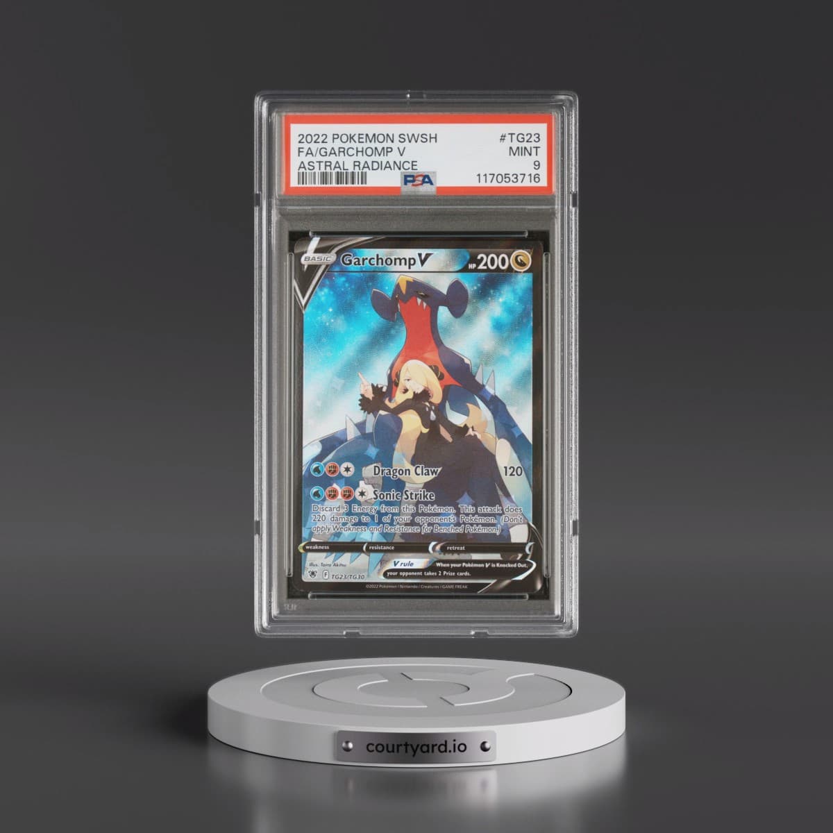 2022 Pokémon Sword & Shield Astral Radiance #TG23 Garchomp V - Holo Full Art (PSA 9 MINT)