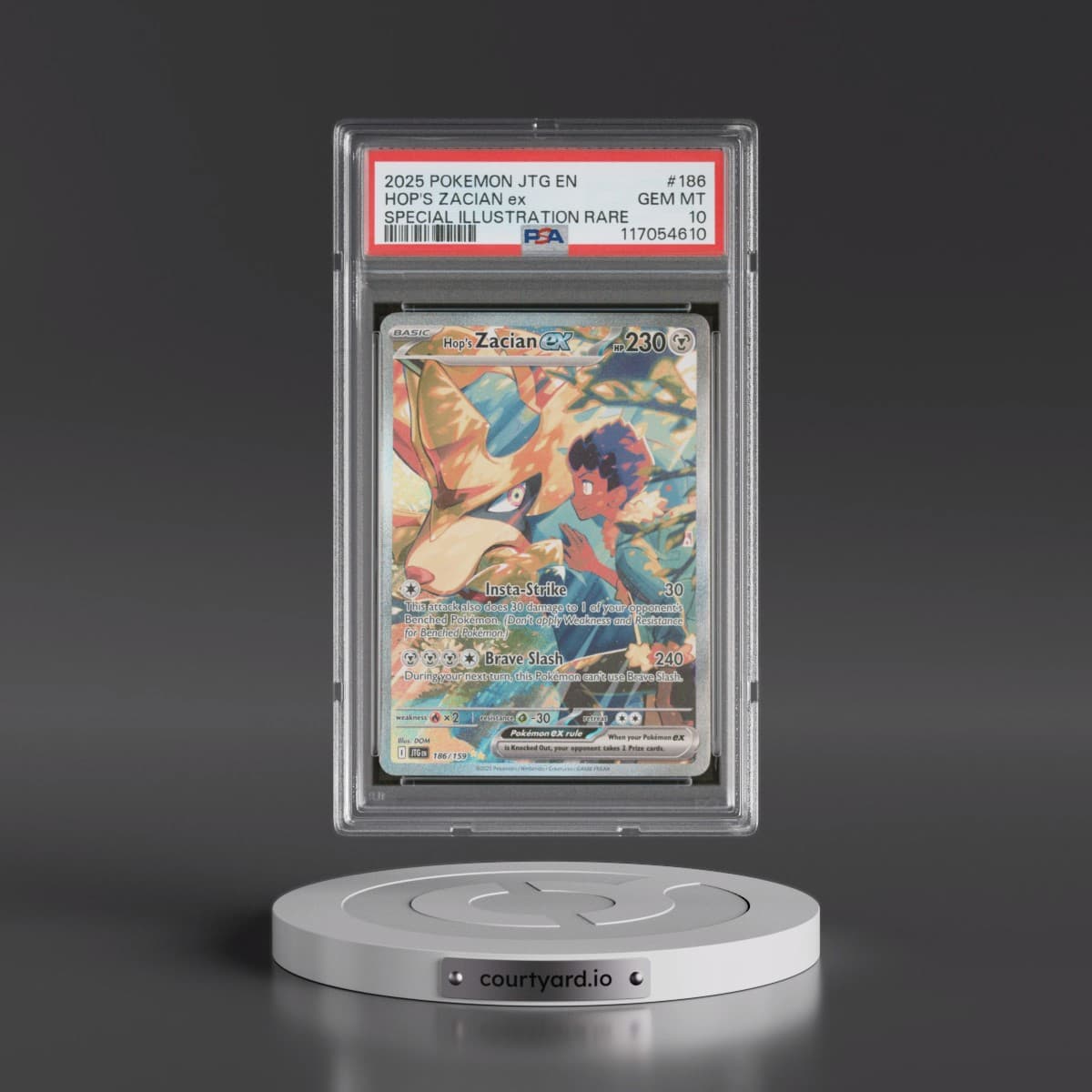 2025 Pokémon Jtg EN-Journey Together #186 Hop's Zacian EX - Holo Special Illustration Rare (PSA 10 GEM MINT)