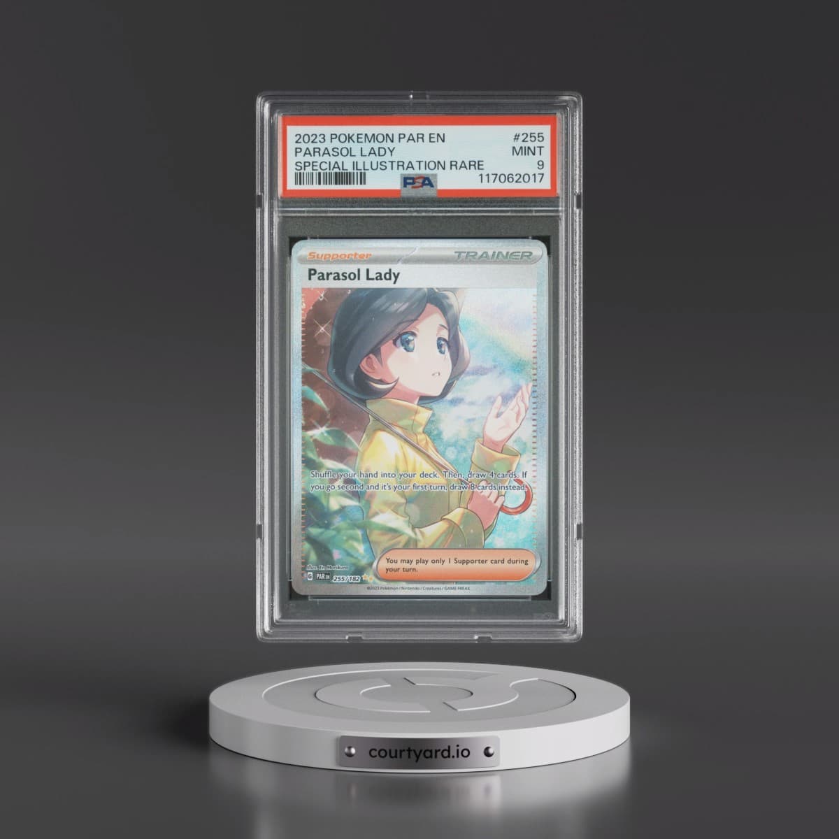 2023 Pokémon Par EN-Paradox Rift #255 Parasol Lady - Special Illustration Rare (PSA 9 MINT)