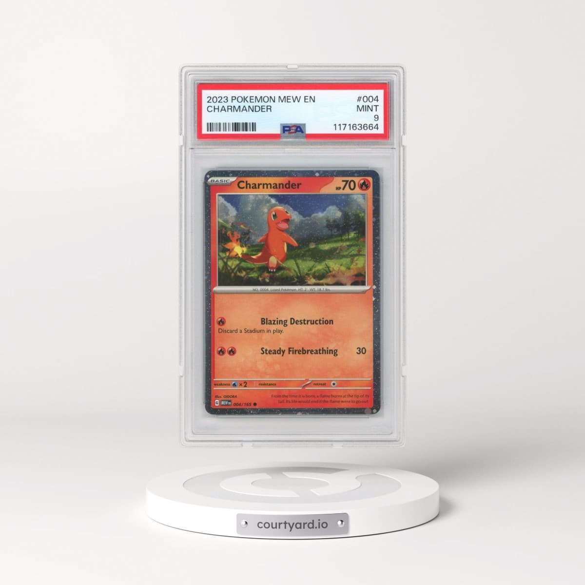 2024 Pokémon Mew EN-151 #004 Charmander - Charizard EX Super-Premium Collection (PSA 9 MINT)