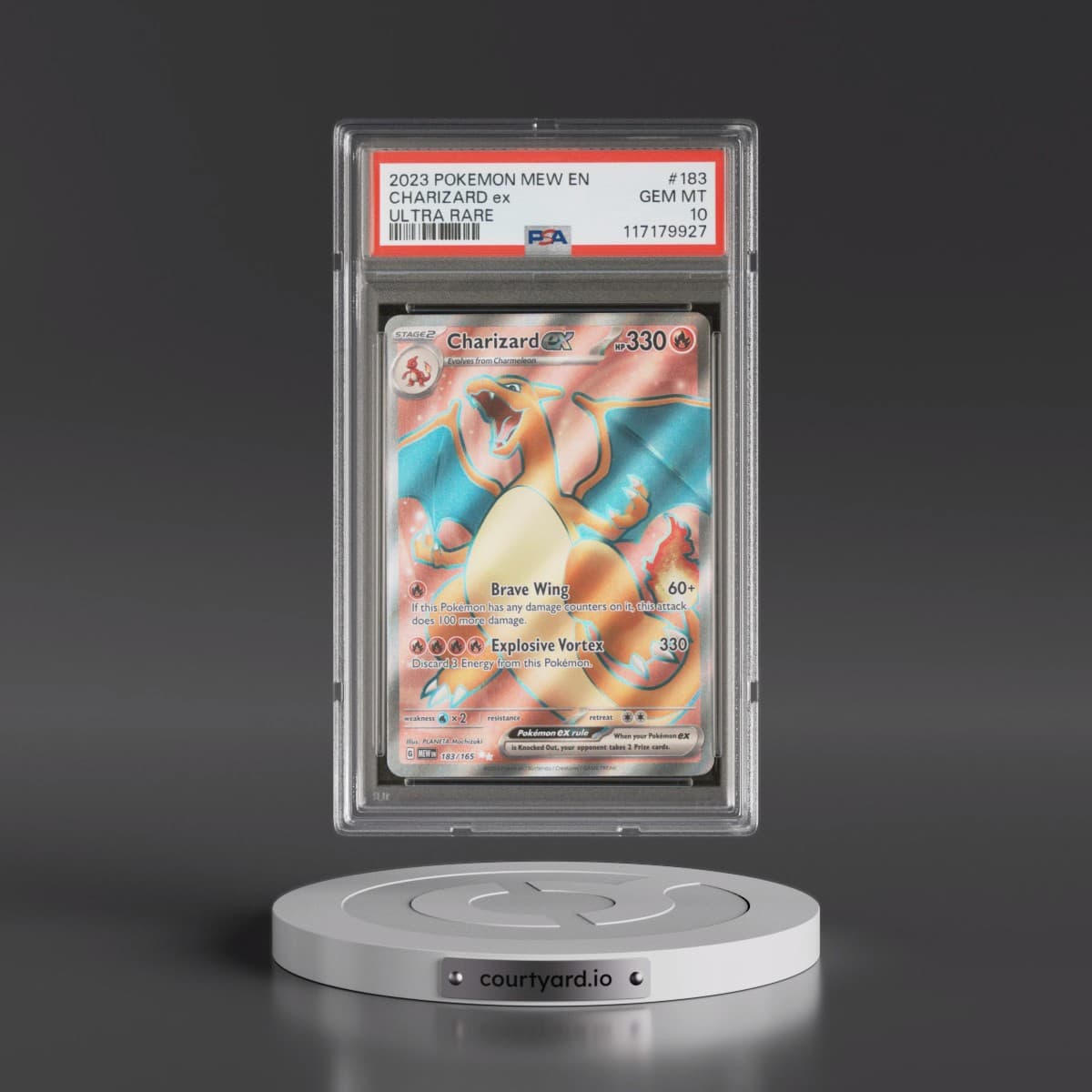 2023 Pokémon Mew EN-151 #183 Charizard EX - Holo Ultra Rare (PSA 10 GEM MINT)