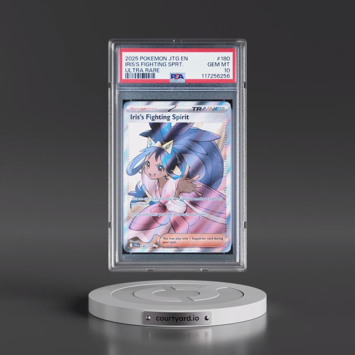 2025 Pokémon Jtg EN-Journey Together #180 Iris's Fighting Spirit - Ultra Rare (PSA 10 GEM MINT)