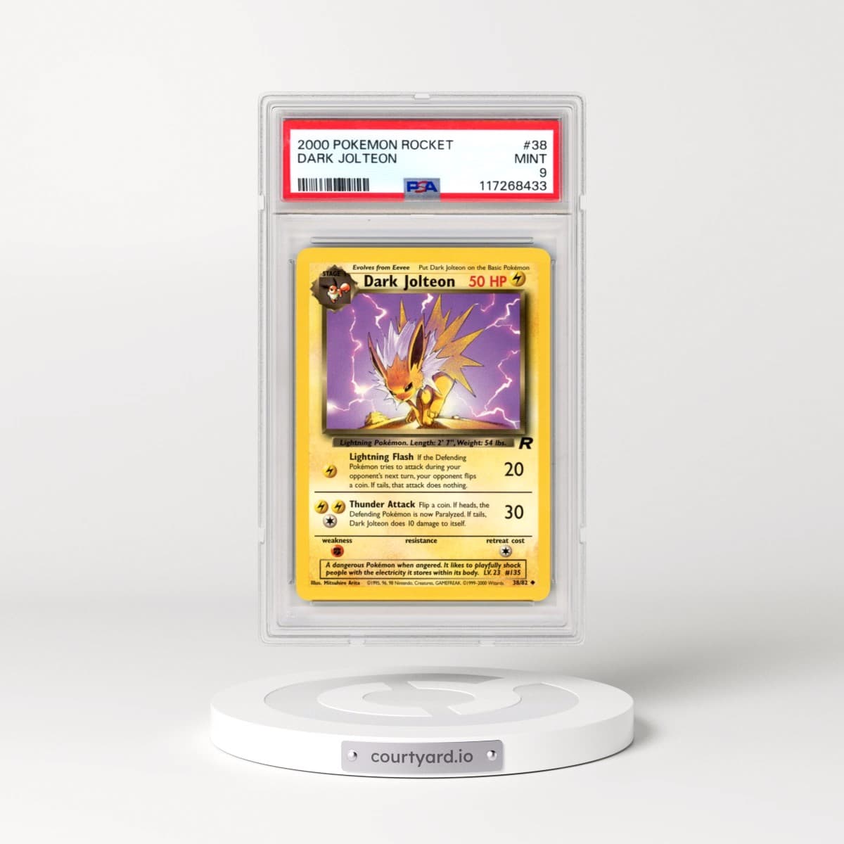 2000 Pokémon Rocket #38 Dark Jolteon (PSA 9 MINT)
