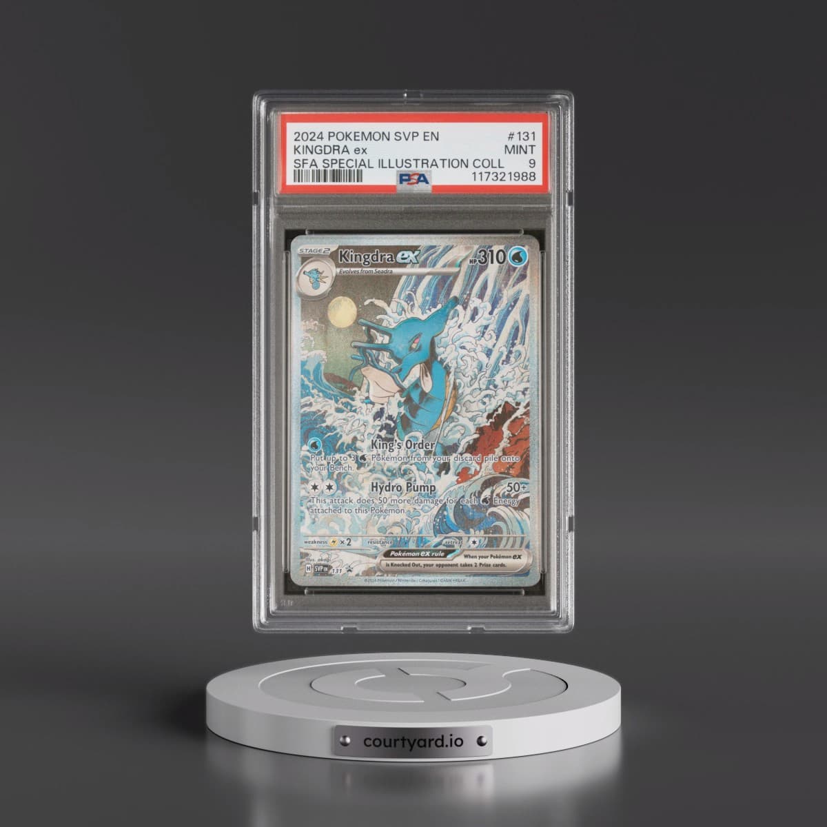 2024 Pokémon Svp EN-SV Black Star Promo #131 Kingdra EX - Holo Shrouded Fable Special Illustration Collection (PSA 9 MINT)
