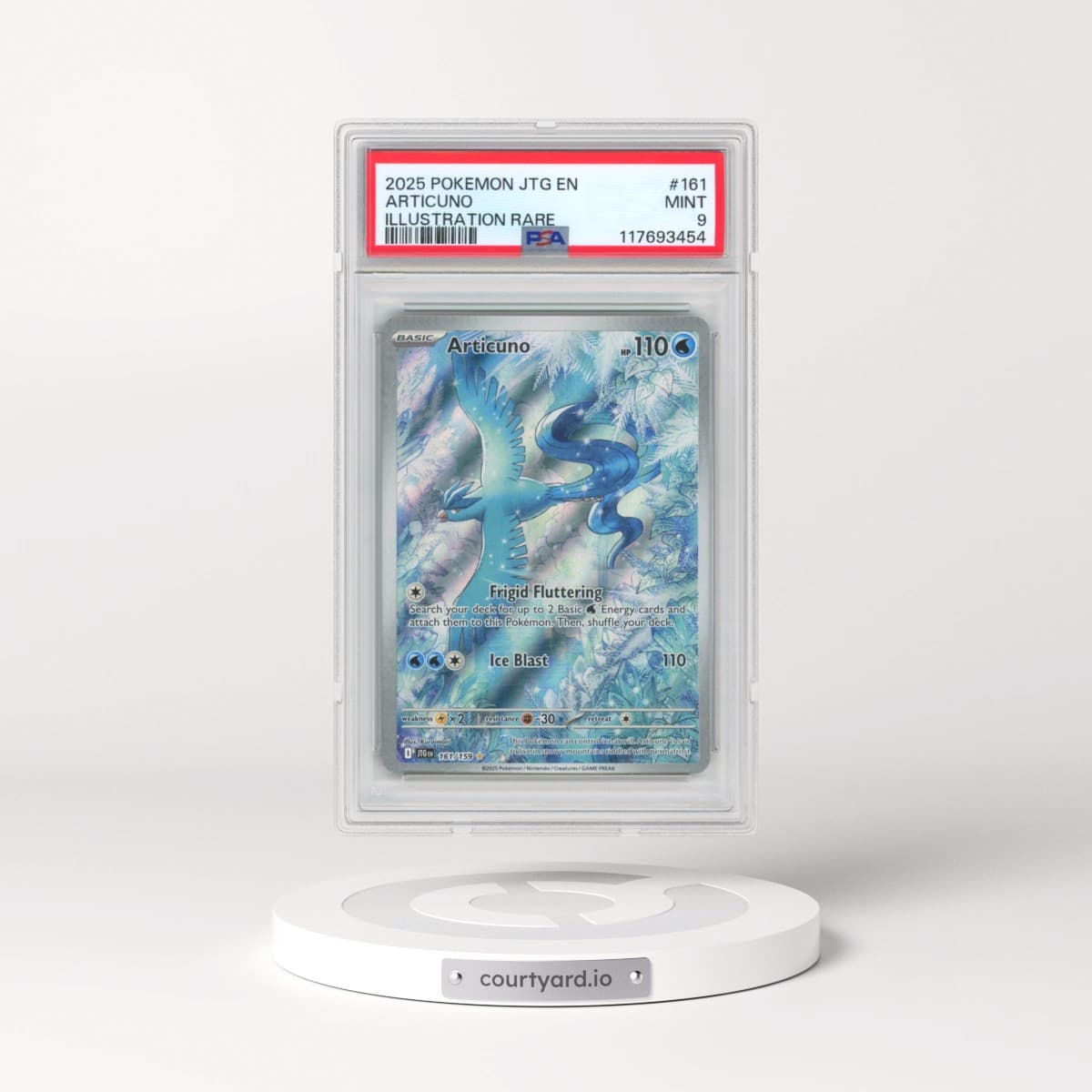 2025 Pokémon Jtg EN-Journey Together #161 Articuno - Illustration Rare (PSA 9 MINT)