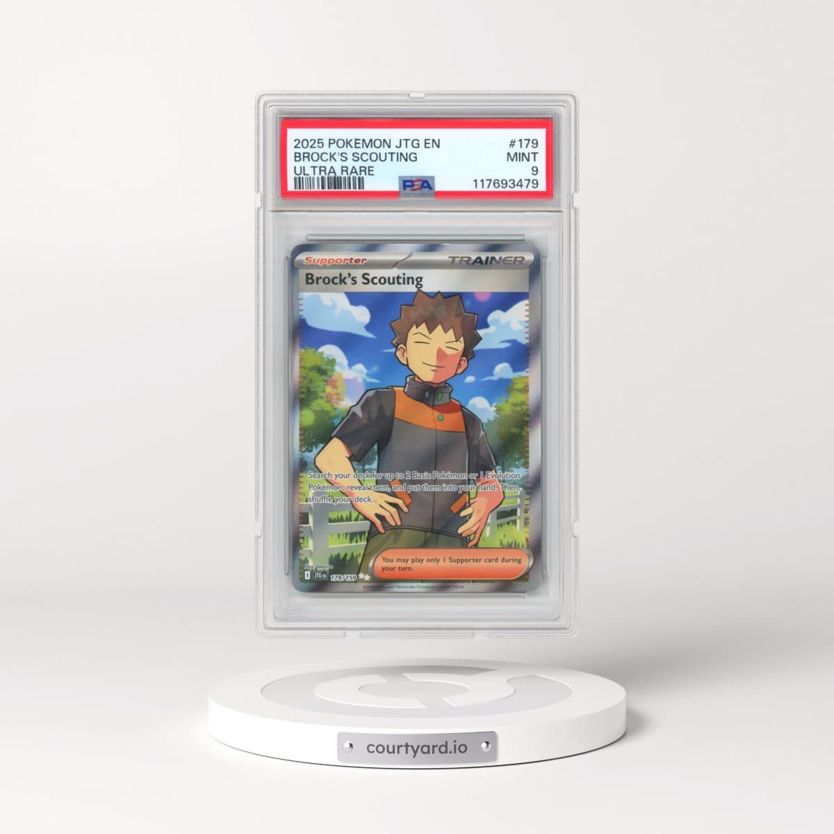 2025 Pokémon Jtg EN-Journey Together #179 Brock's Scouting - Ultra Rare (PSA 9 MINT)