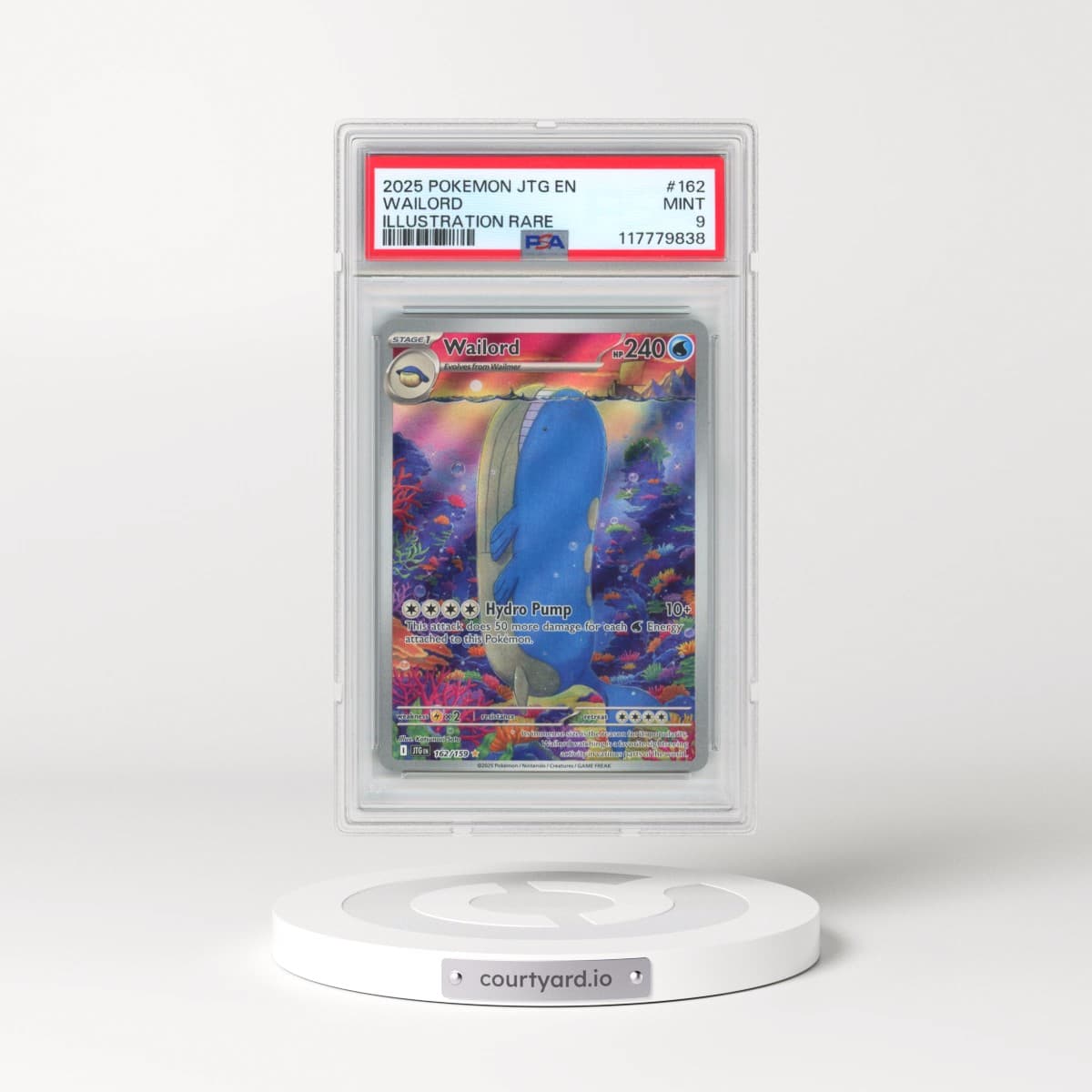 2025 Pokémon Jtg EN-Journey Together #162 Wailord - Illustration Rare (PSA 9 MINT)