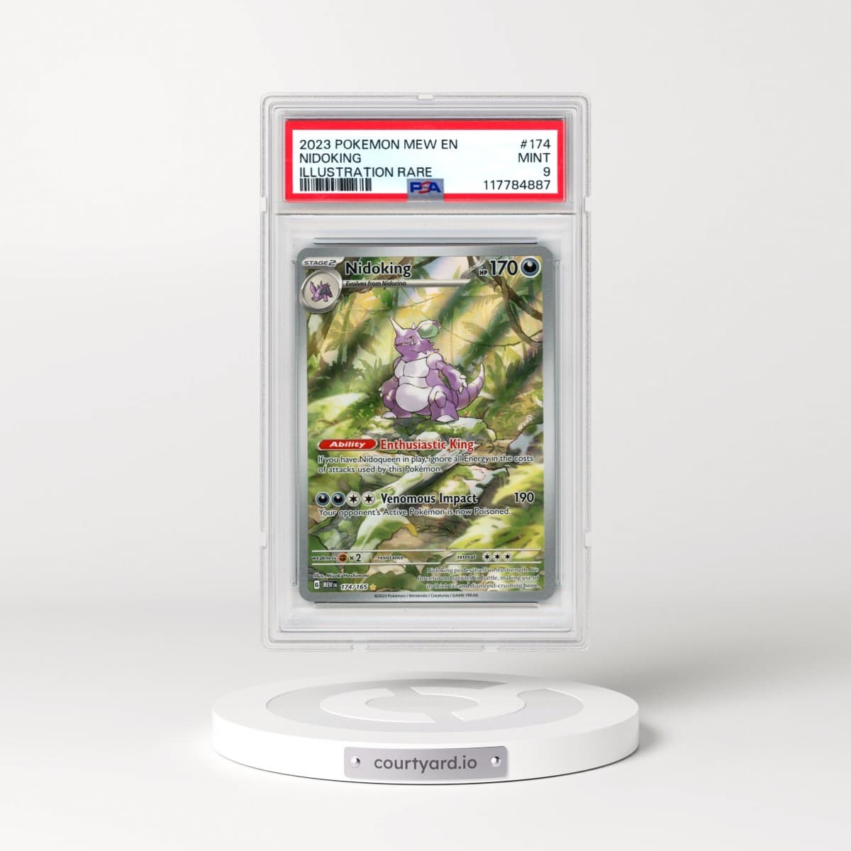 2023 Pokémon Mew EN-151 #174 Nidoking - Illustration Rare (PSA 9 MINT)