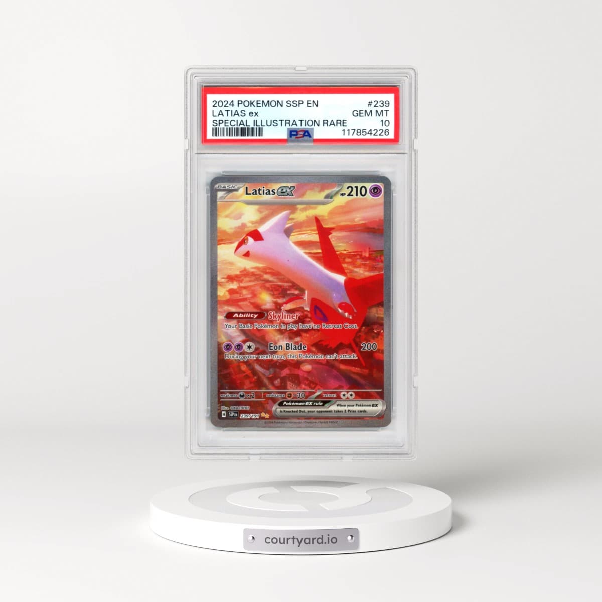 2024 Pokémon Ssp EN-Surging Sparks #239 Latias EX - Holo Special Illustration Rare (PSA 10 GEM MINT)