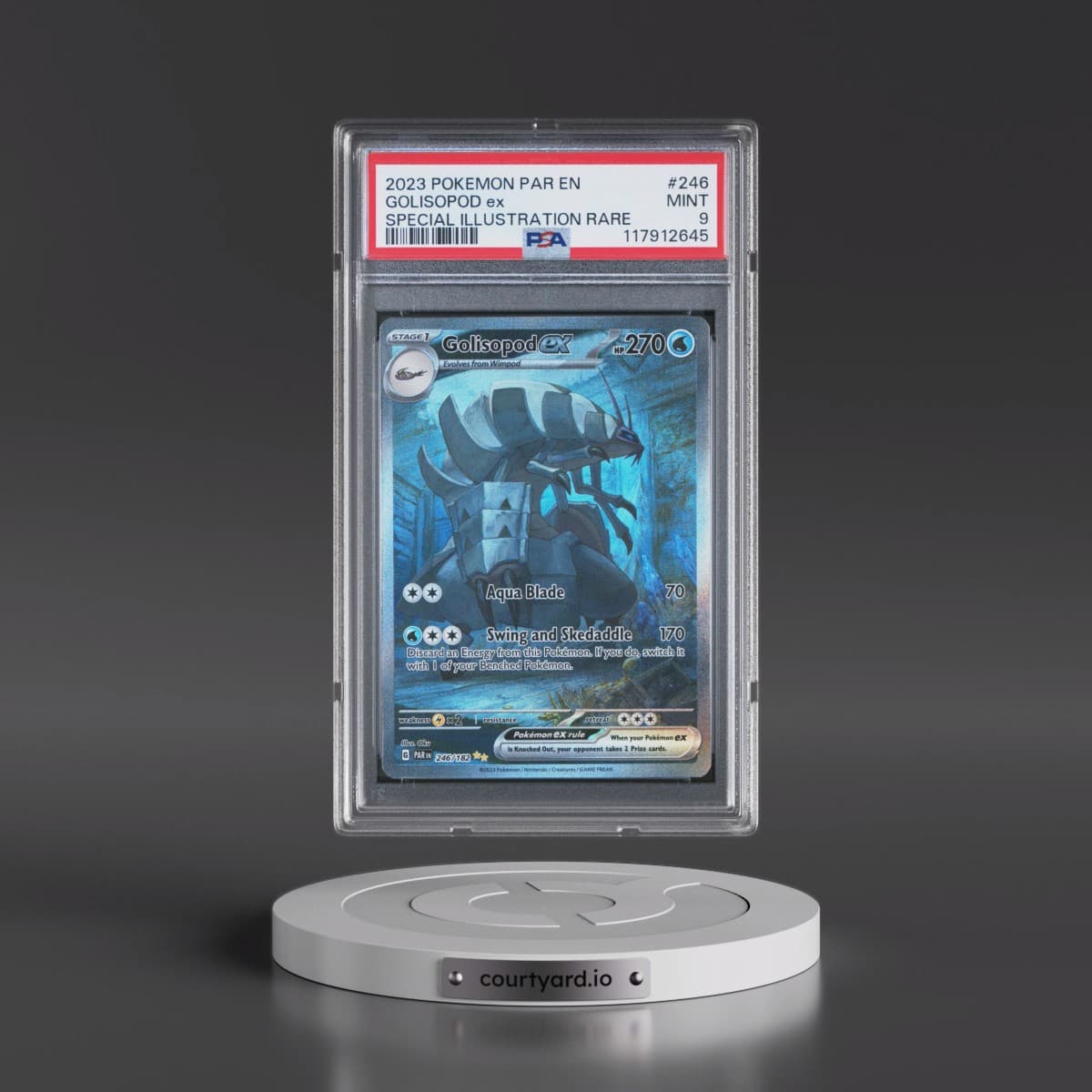 2023 Pokémon Par EN-Paradox Rift #246 Golisopod EX - Holo Special Illustration Rare (PSA 9 MINT)