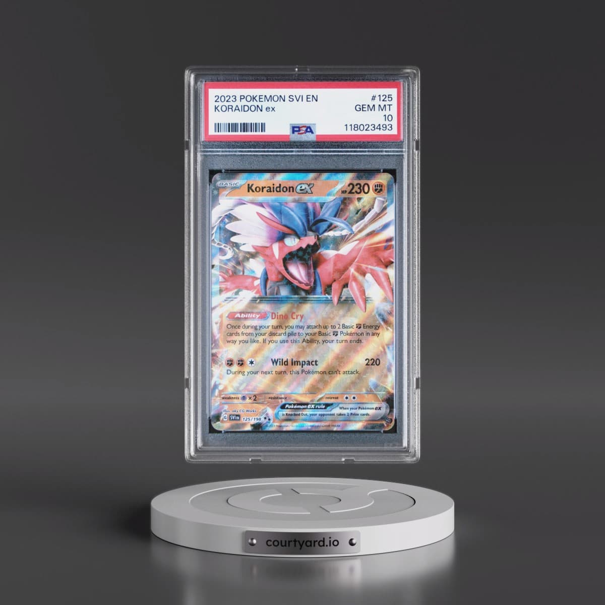 2023 Pokémon Svi EN-Scarlet & Violet #125 Koraidon EX - Holo (PSA 10 GEM MINT)