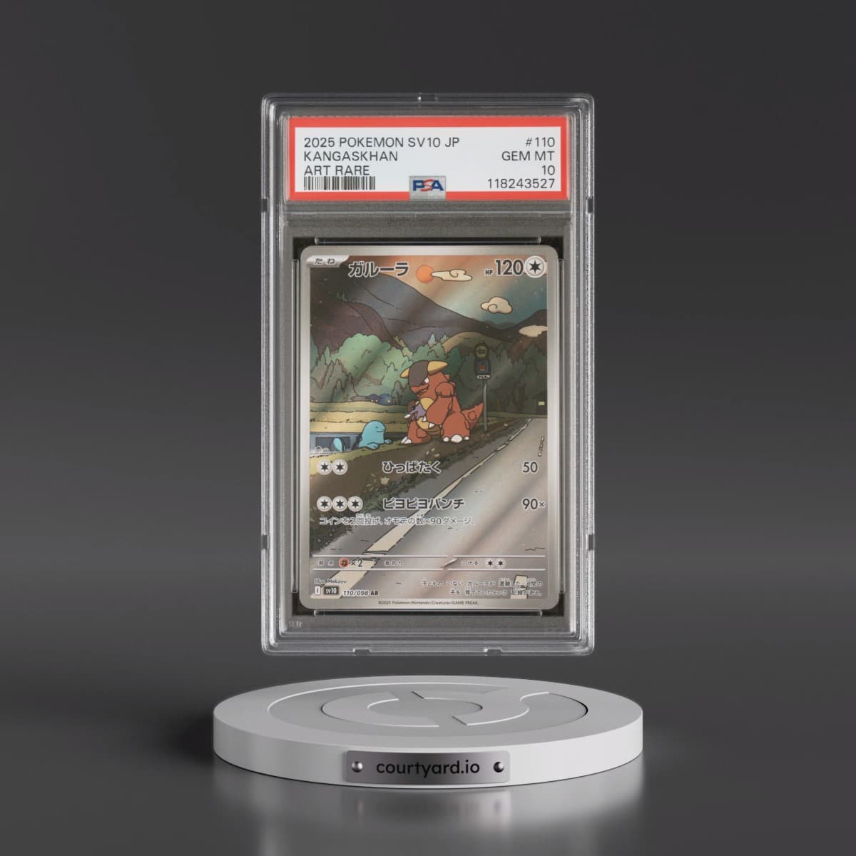 2025 Pokémon SV10-Glory of Team Rocket #110 Kangaskhan - Art Rare (PSA 10 GEM MINT)