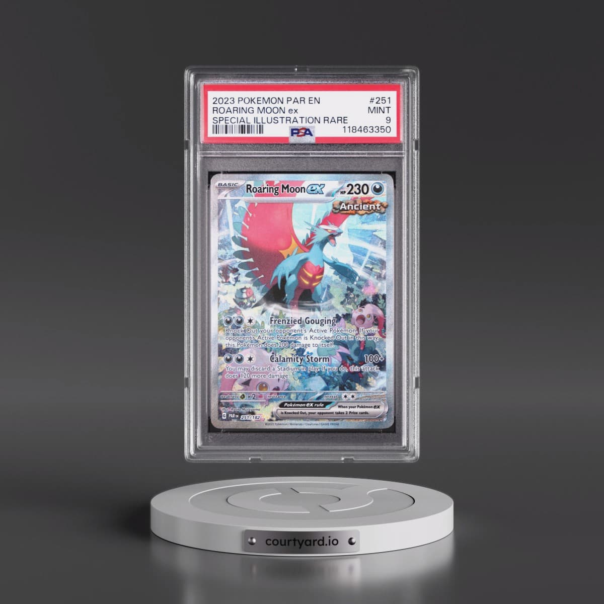 2023 Pokémon Par EN-Paradox Rift #251 Roaring Moon EX - Holo Special Illustration Rare (PSA 9 MINT)