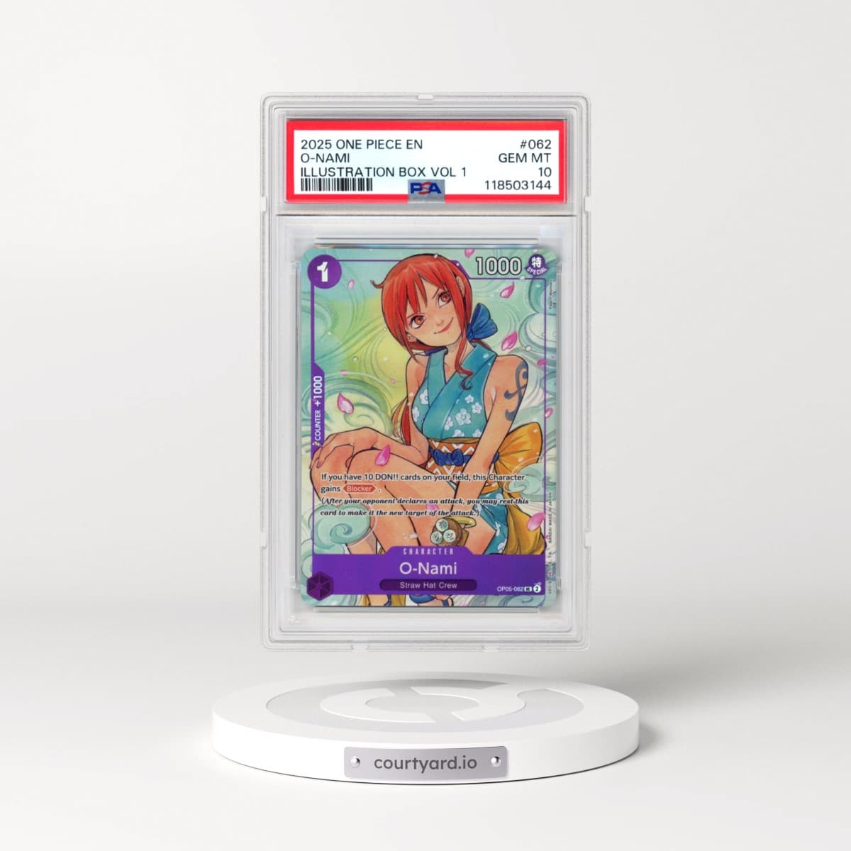 2025 One Piece Promos #062 O-Nami - Illustration Box Vol 1 (PSA 10 GEM MINT)