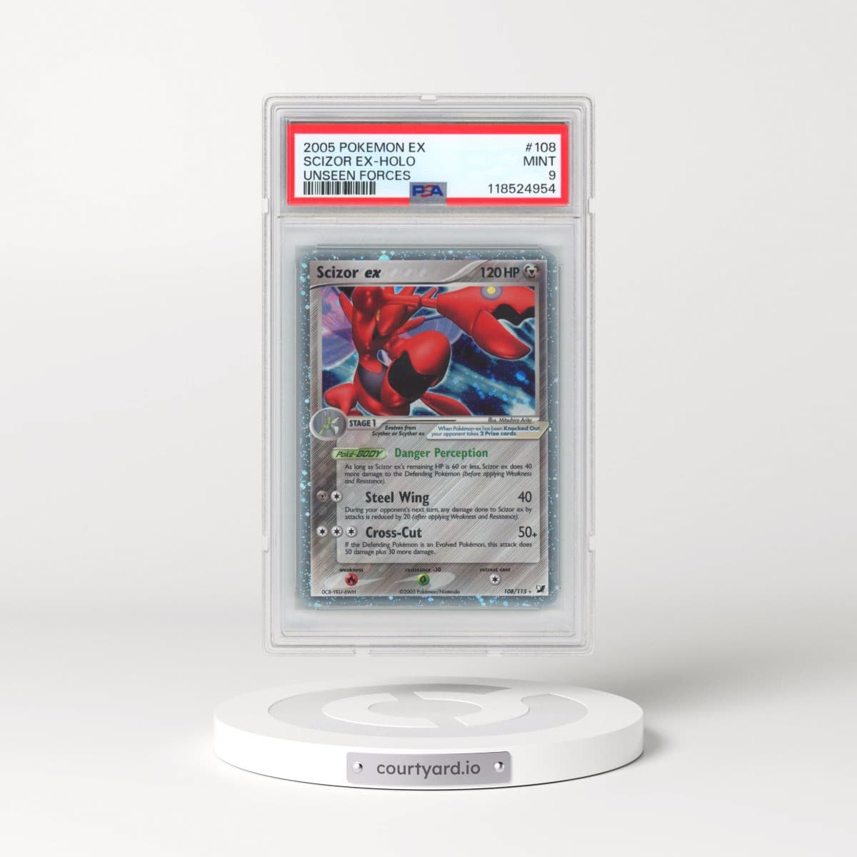 2005 Pokémon EX Unseen Forces #108 Scizor EX - Holo Holo (PSA 9 MINT)