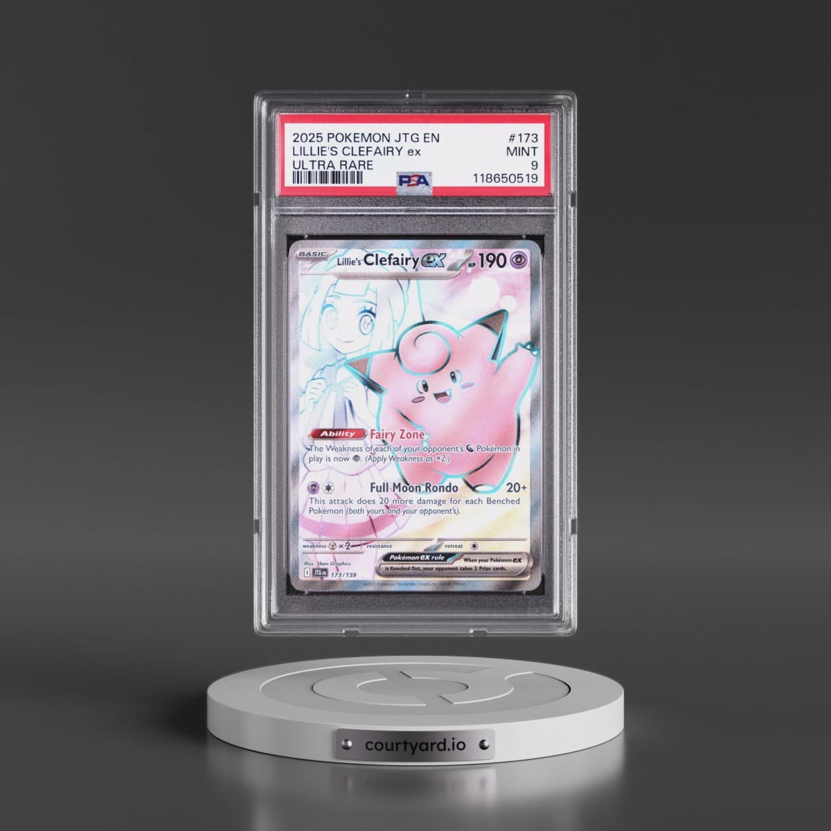 2025 Pokémon Jtg EN-Journey Together #173 Lillie's Clefairy EX - Holo Ultra Rare (PSA 9 MINT)