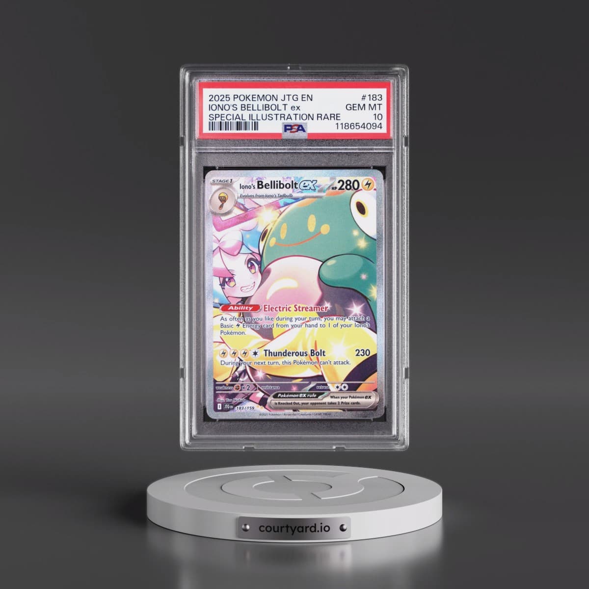 2025 Pokémon Jtg EN-Journey Together #183 Iono's Bellibolt EX - Holo Special Illustration Rare (PSA 10 GEM MINT)
