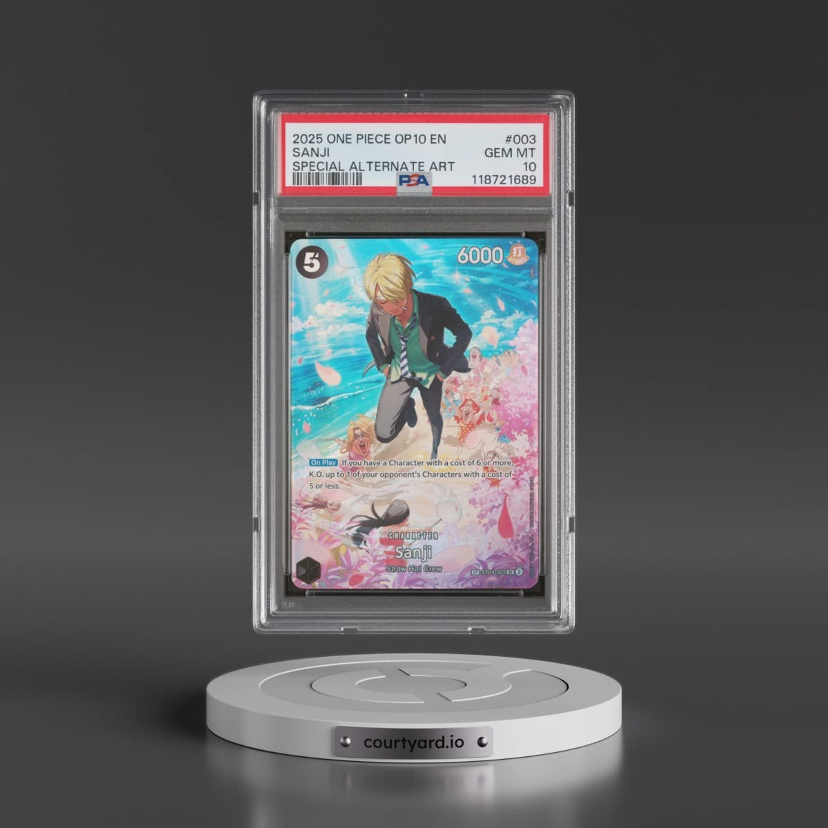 2025 One Piece OP10-Royal Blood #003 Sanji - Special Alternate Art (PSA 10 GEM MINT)