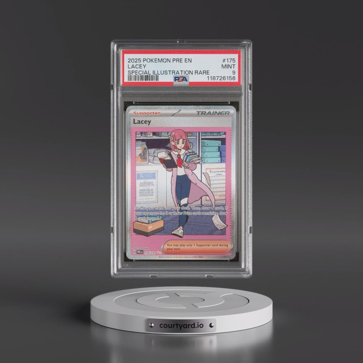 2025 Pokémon Pre EN-Prismatic Evolutions #175 Lacey - Special Illustration Rare (PSA 9 MINT)