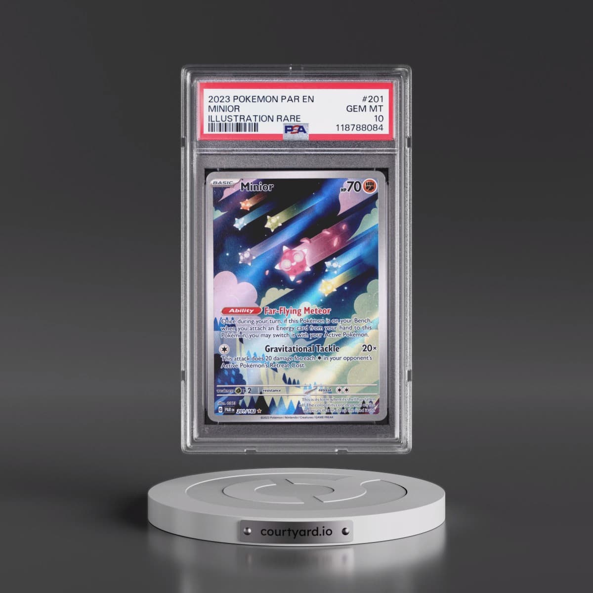 2023 Pokémon Par EN-Paradox Rift #201 Minior - Illustration Rare (PSA 10 GEM MINT)