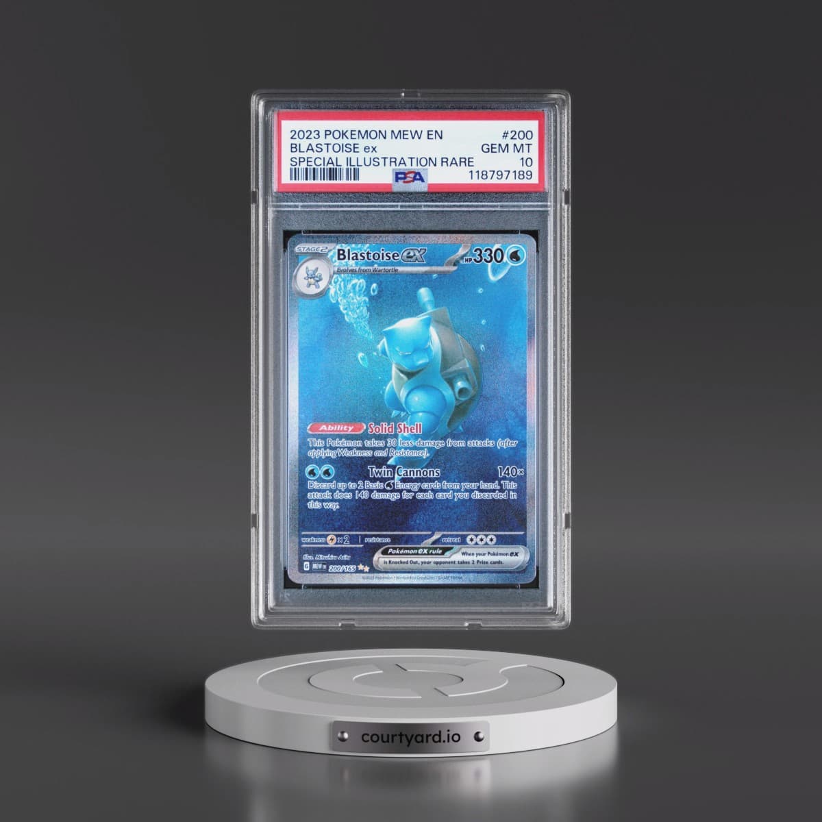 2023 Pokémon Mew EN-151 #200 Blastoise EX - Holo Special Illustration Rare (PSA 10 GEM MINT)