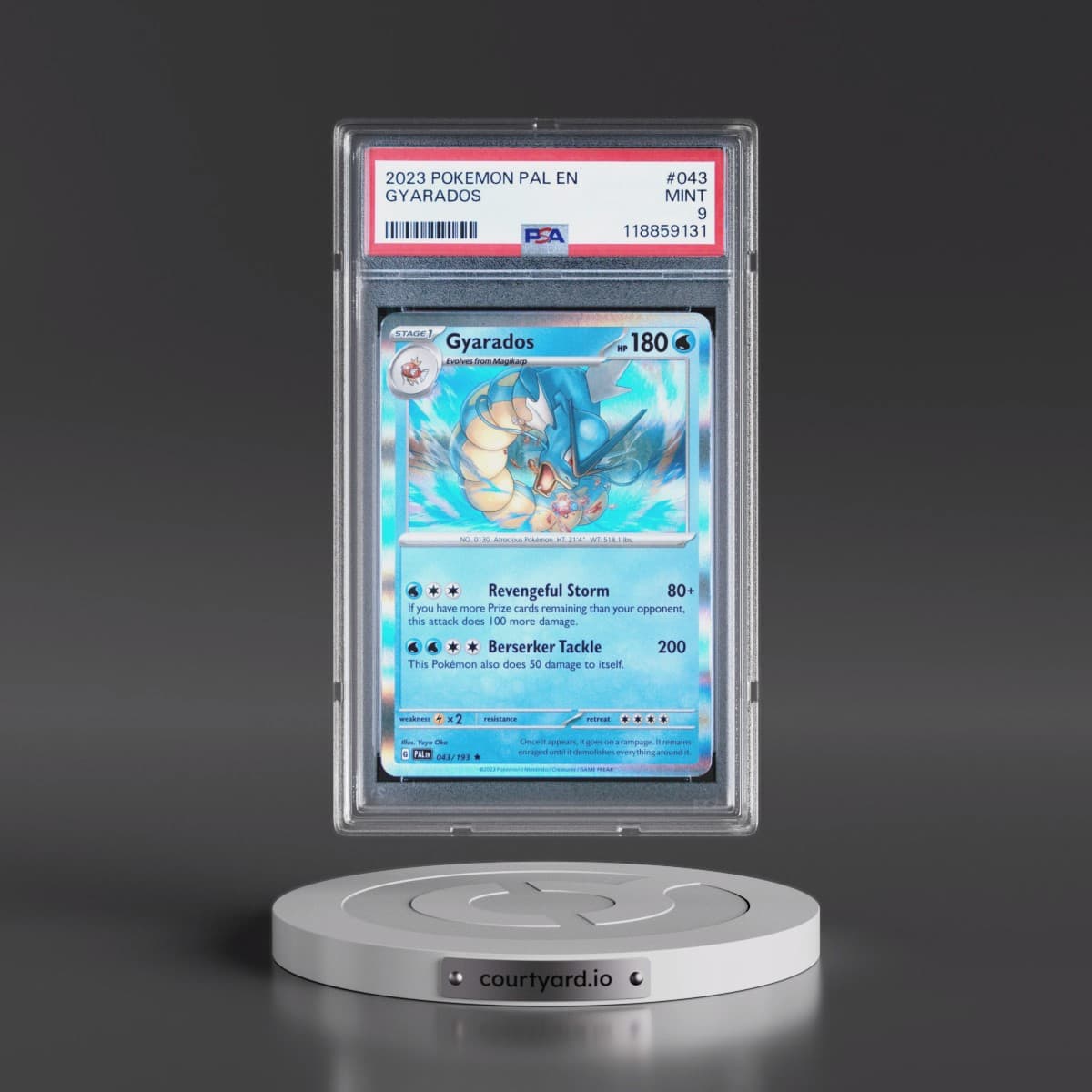 2023 Pokémon Pal EN-Paldea Evolved #043 Gyarados (PSA 9 MINT)