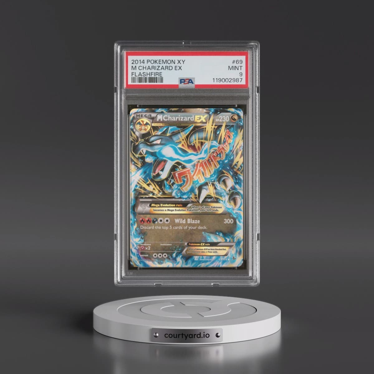 2014 Pokémon XY Flashfire #69 M Charizard EX - Holo (PSA 9 MINT)